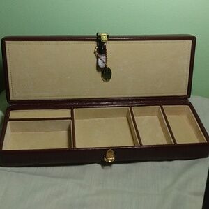 Vintage leather jewelry case by Wolf Designs